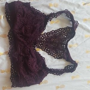 Plum lace bralet